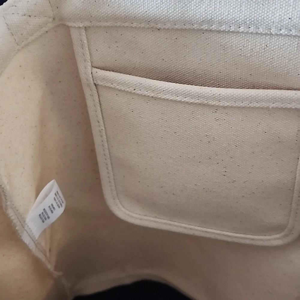 Life Is Good Cream and Navy Canvas Tote Bag - Picture 7 of 8